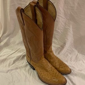 Justin Style 8931 Ostrich Leather Boots